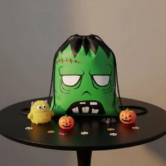 万圣节轻便抽绳双肩包 儿童小背包
