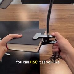 5W夹式LED台灯可调光软管阅读灯黑色